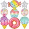Ice Cream Balloons Donut Candy Themed Baby Shower Kids Sweet Summer Birthday Party Decor 9 Pcs